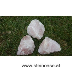 1 Rosenquarz Rohstein 1kg -1,1kg